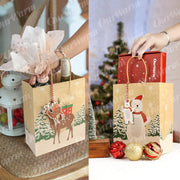 kraft paper christmas gift bags, view 4 - MRSLM