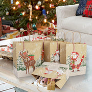 kraft paper christmas gift bags, view 5 - MRSLM