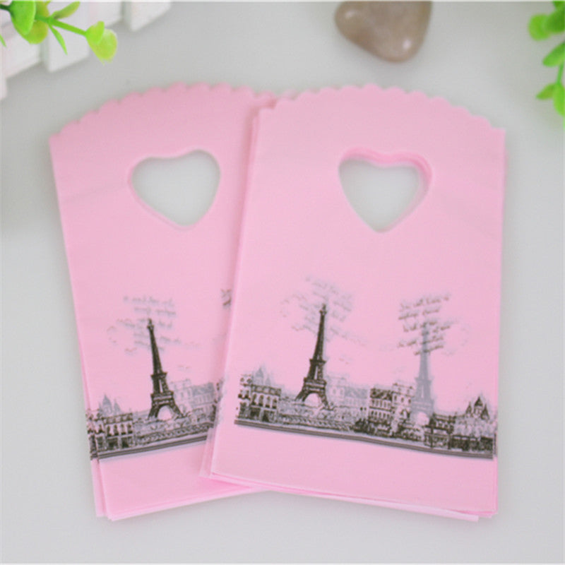 50 Pieces of Pink Eiffel Tower Bags