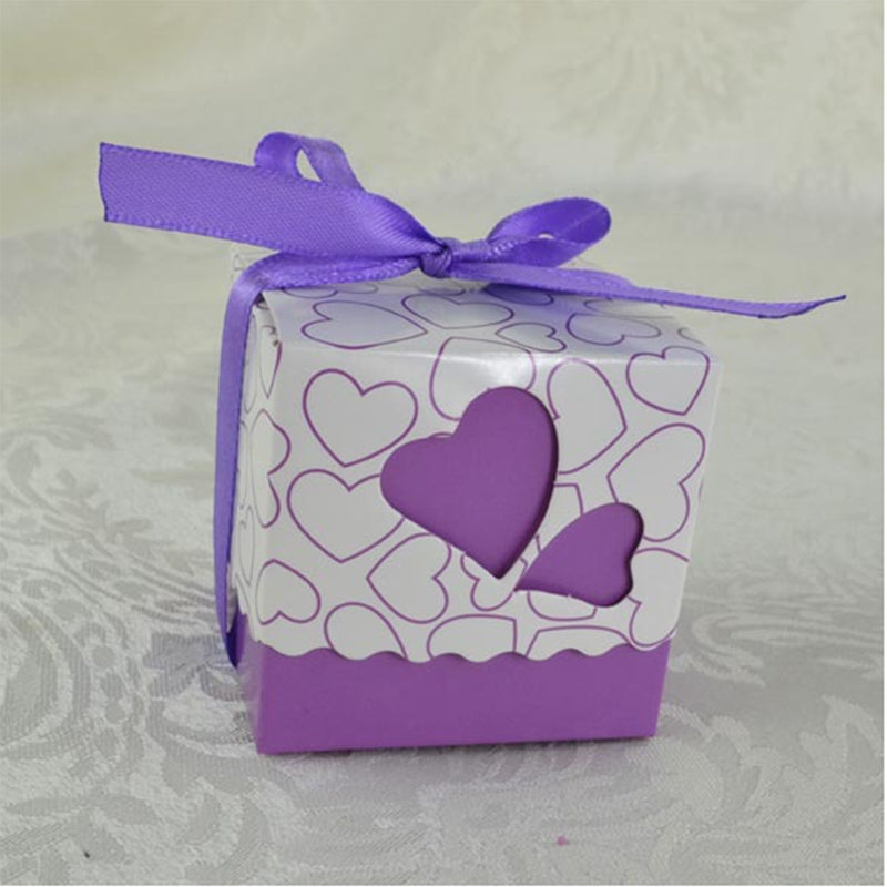 heart gift candy boxes with ribbon, view 9 - MRSLM