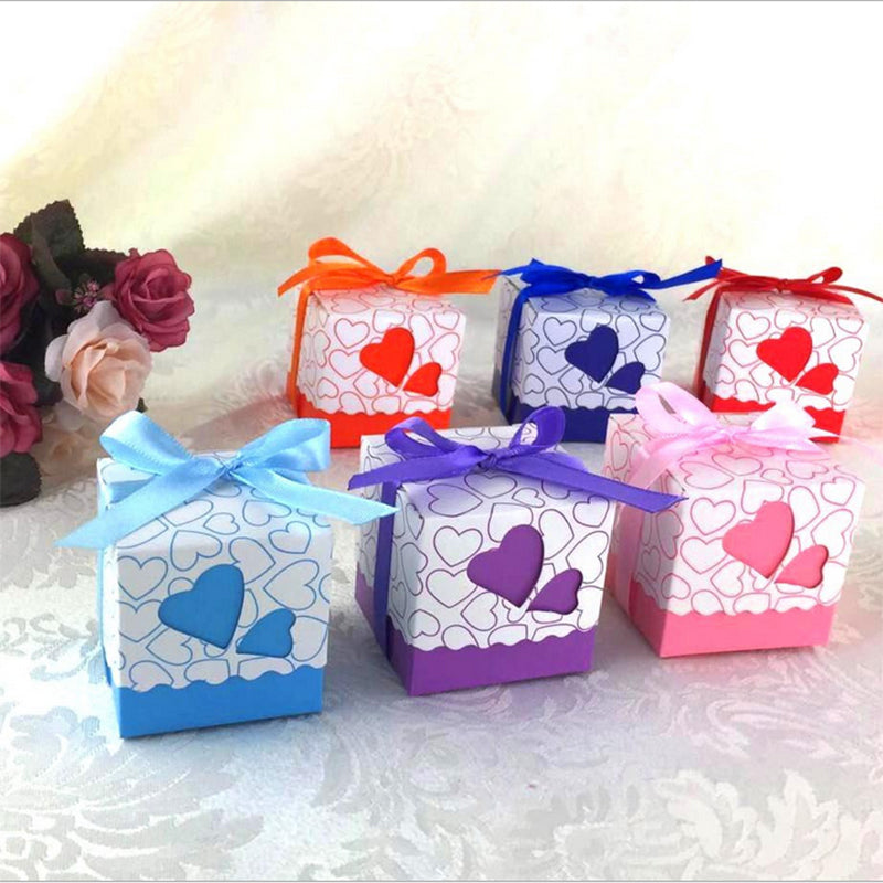 heart gift candy boxes with ribbon, view 8 - MRSLM