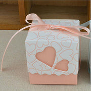 heart gift candy boxes with ribbon, view 2 - MRSLM