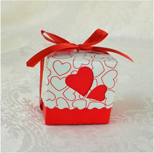 heart gift candy boxes with ribbon, view 5 - MRSLM