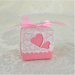 heart gift candy boxes with ribbon, view 6 - MRSLM