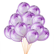 hot pink marble printed party balloons, view 2 - MRSLM