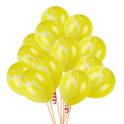 hot pink marble printed party balloons, view 7 - MRSLM