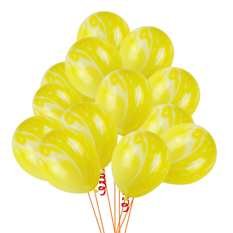 hot pink marble printed party balloons, view 7 - MRSLM