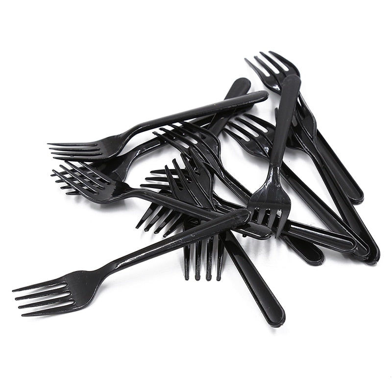 disposable plastic forks set, view 7 - MRSLM