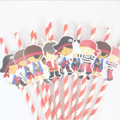 little pirate paper straws, view 4 - MRSLM