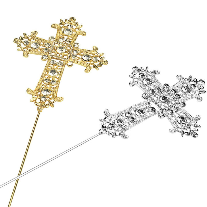 Crystal Cross Cake Topper