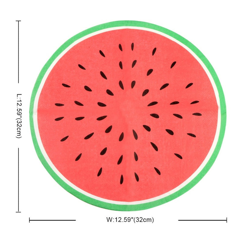 Watermelon shaped paper plates, view 3 - MRSLM