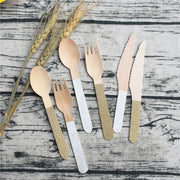 party disposable wooden tableware, view 2 - MRSLM
