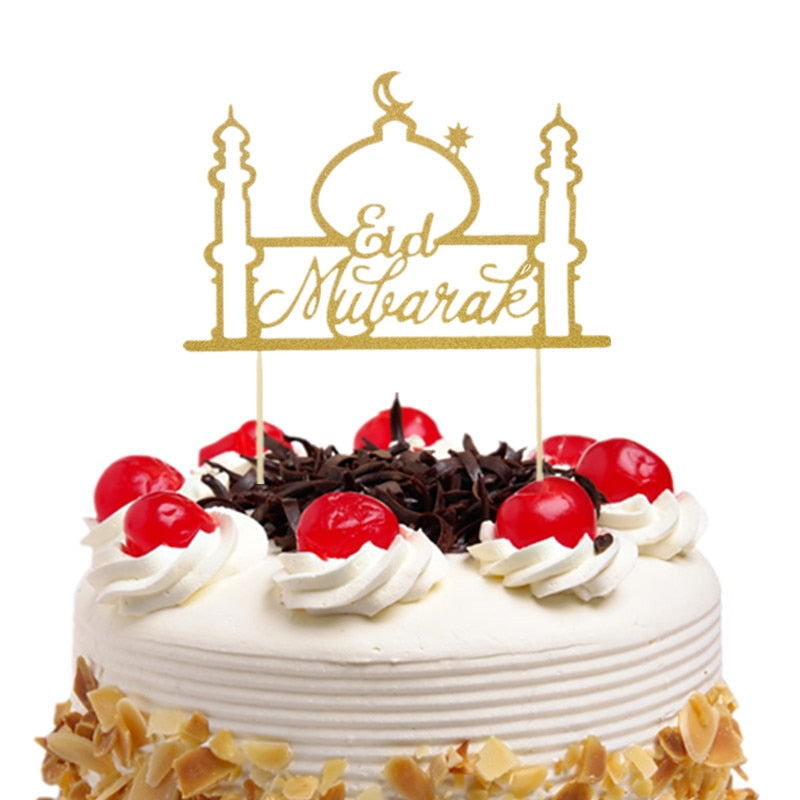 eid mubarak mosque cake topper, view 4 - MRSLM