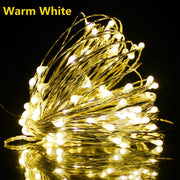 copper wire LED string lights, view 16 - MRSLM