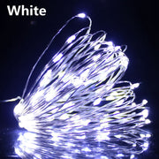 copper wire LED string lights, view 15 - MRSLM