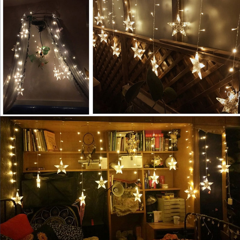 led string with star pendants, view 10 - MRSLM