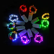 copper wired LED string lights, view 2 - MRSLM