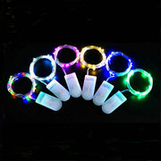 copper wired LED string lights, view 3 - MRSLM