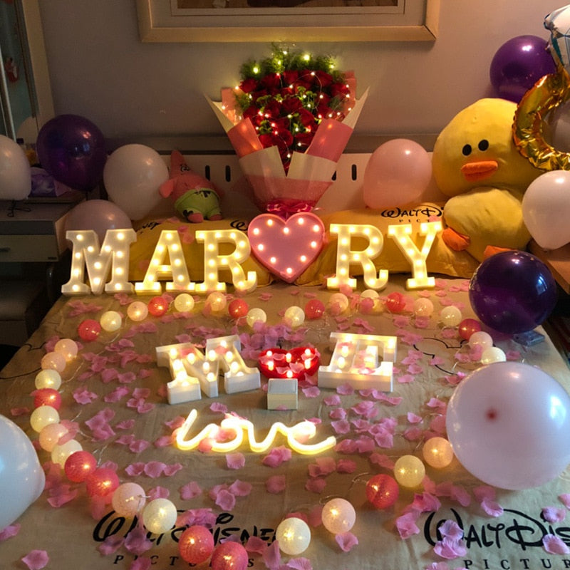 LED letter night light, view 5 - MRSLM