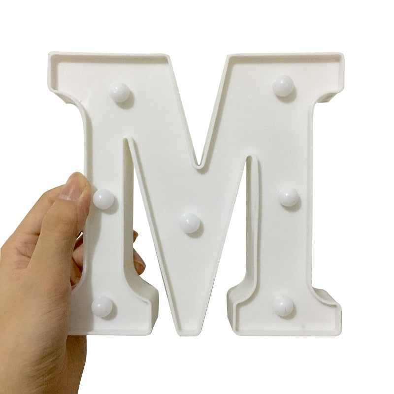 LED letter night light, view 2 - MRSLM