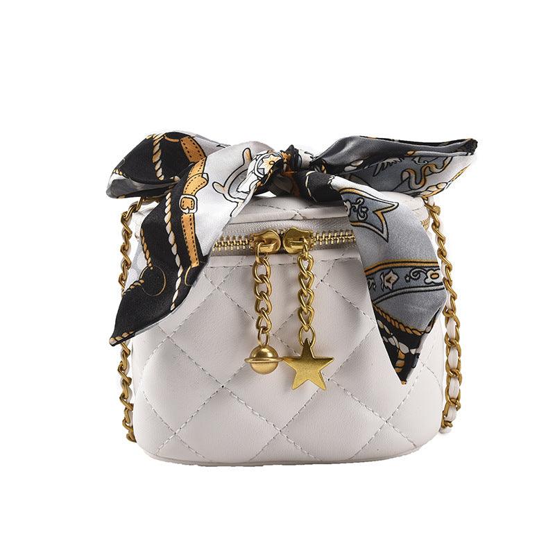 Mini PU box shoulder bag with chain, view 8 - MRSLM