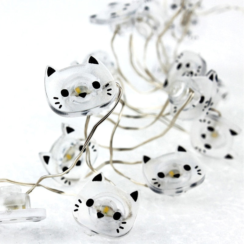cat shaped LED fairy lights, view 6 - MRSLM