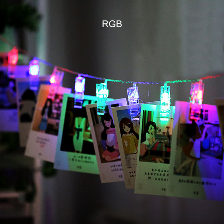led string lights with photo clips, view 3 - MRSLM
