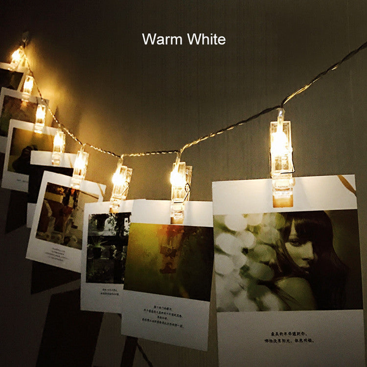 led string lights with photo clips, view 4 - MRSLM