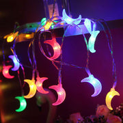 Moon shaped LED string light, view 5 - MRSLM