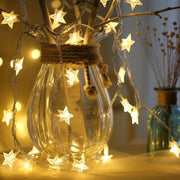 star shaped LED string lights, view 6 - MRSLM