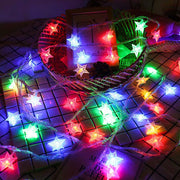 star shaped LED string lights, view 4 - MRSLM