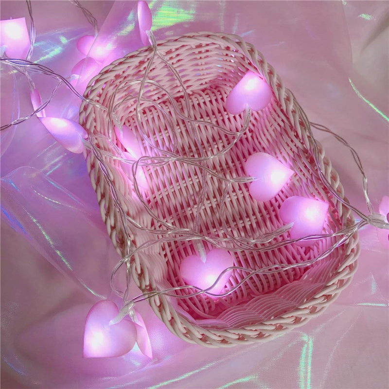 heart shaped LED string light, view 8 - MRSLM