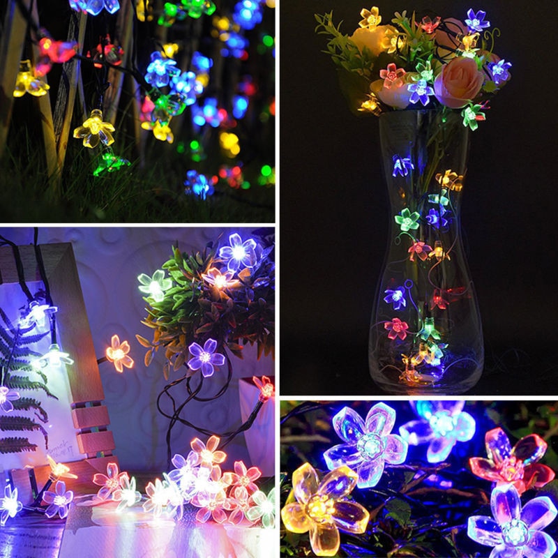 cherry blossom LED string lights, view 14 - MRSLM
