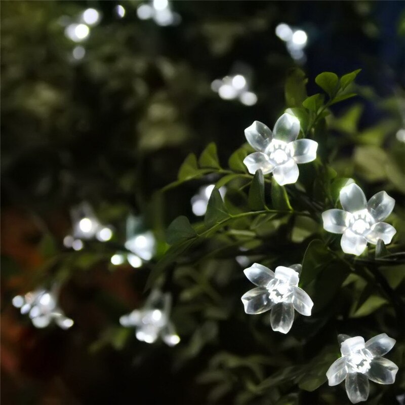 cherry blossom LED string lights, view 4 - MRSLM
