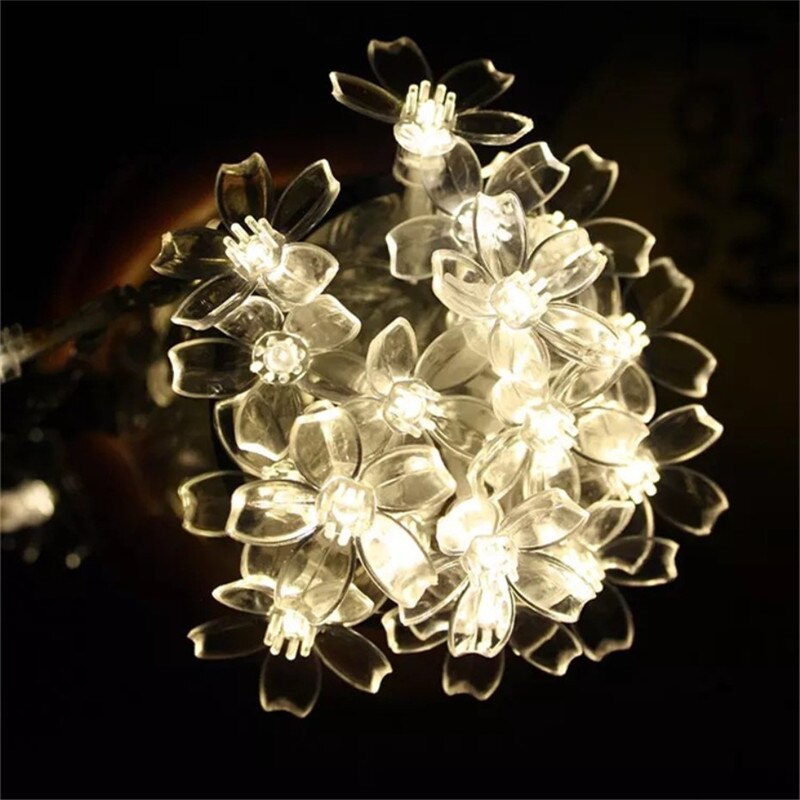 cherry blossom LED string lights, view 7 - MRSLM