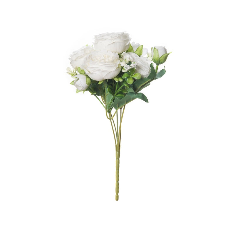 artificial peony flower branch, view 12 - MRSLM