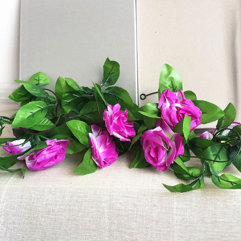Silk roses garland, view 3 - MRSLM