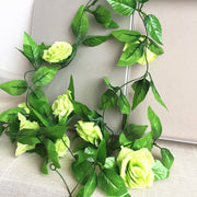 Silk roses garland, view 8 - MRSLM