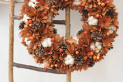 natural brown rustic wreath, view 5 - MRSLM