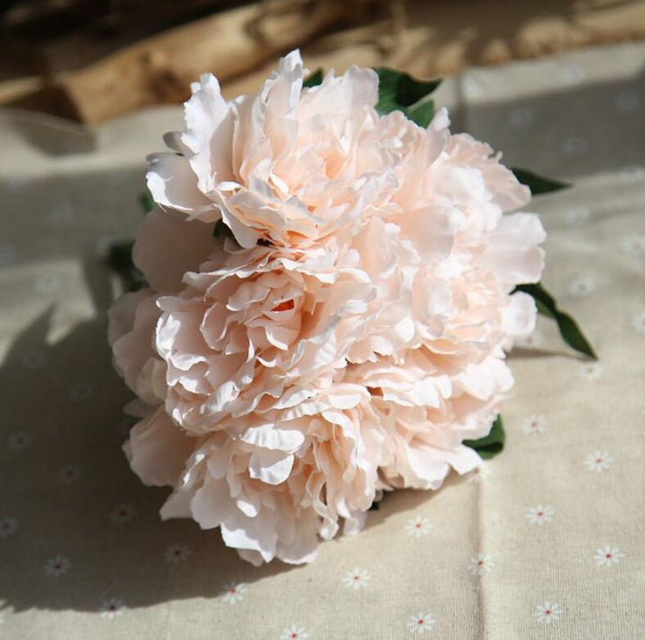 Artificial Peony Flowers Branches Set