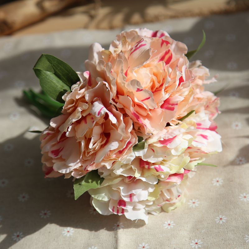 Artificial Peony Flowers Branches Set