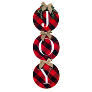 christmas plaid wreaths set, view 3 - MRSLM