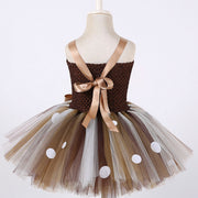 girls' party dress with deer horn headband, view 3 - MRSLM
