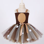 girls' party dress with deer horn headband, view 5 - MRSLM