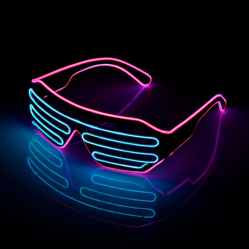 colorful luminous dj glasses, view 3 - MRSLM