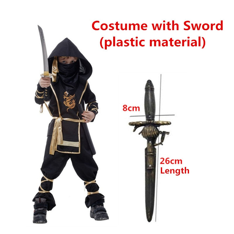 Boy's ninja Halloween costume set, view 2 - MRSLM