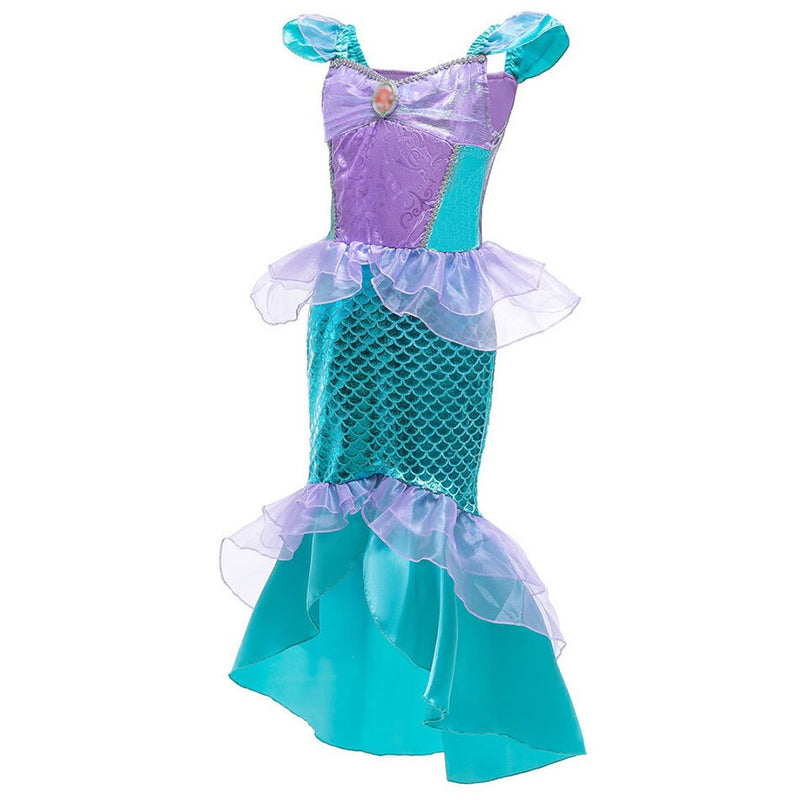little girl mermaid costume, view 9 - MRSLM