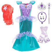 little girl mermaid costume, view 2 - MRSLM