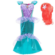 little girl mermaid costume, view 4 - MRSLM