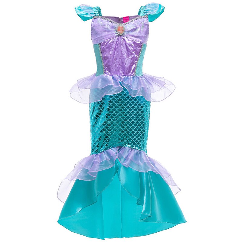 little girl mermaid costume, view 7 - MRSLM